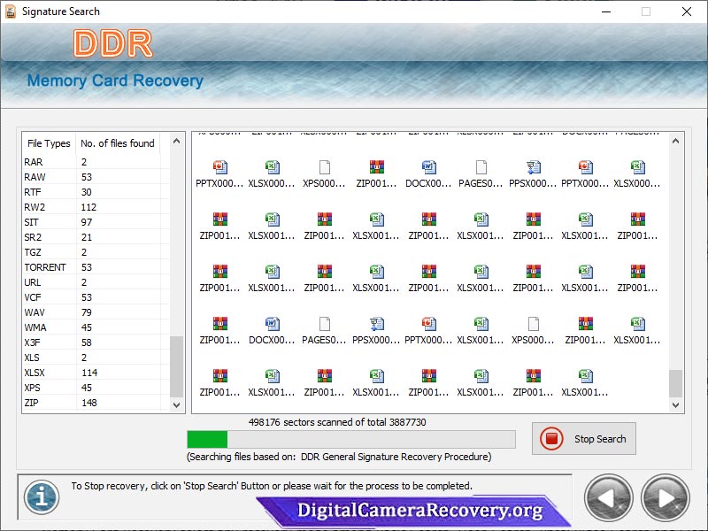 Memory Card Recovery Software for Mac 7.4 : Main Window