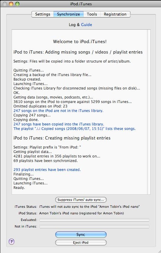 iPod.iTunes 4.6 : Main interface