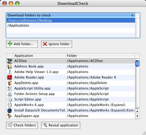 DownloadCheck 1.0 : Main window