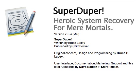 SuperDuper! 2.6 : About