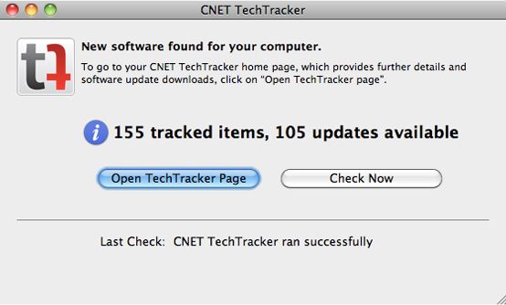 CNET TechTracker 2.0 : Found updates