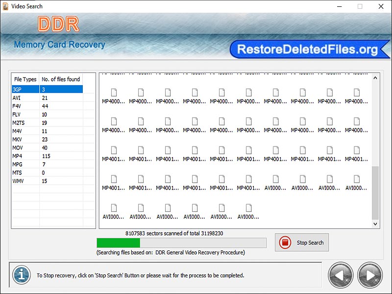 Mac Restore Files - Memory Card 8.1 : Main Window