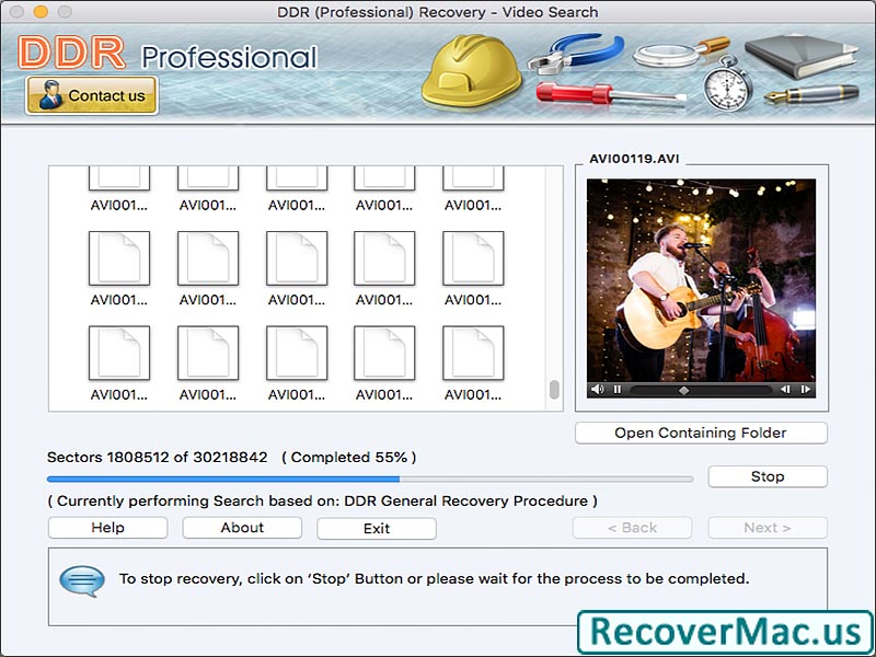 Recover Mac Professional Software 7.2 : Main Window