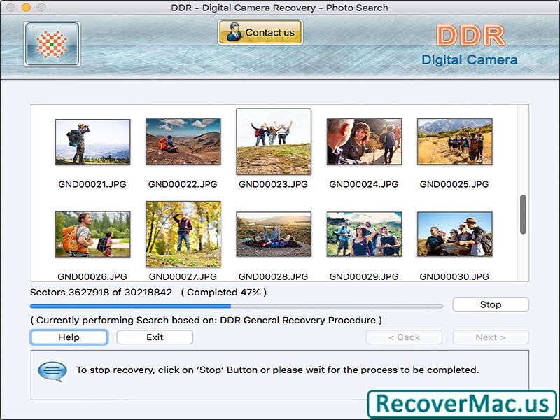 Recover Mac for Digital Camera 4.8 : Main Window