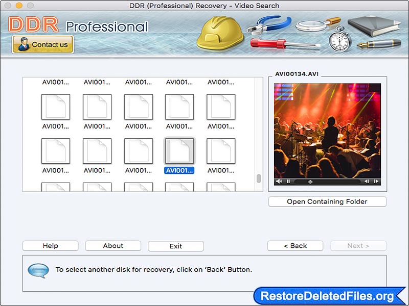Mac Restore Files - DDR Professional 8.2 : Main Window