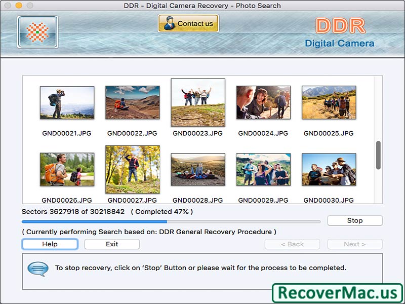 Recover Mac for Digital Camera 5.8 : Main Window