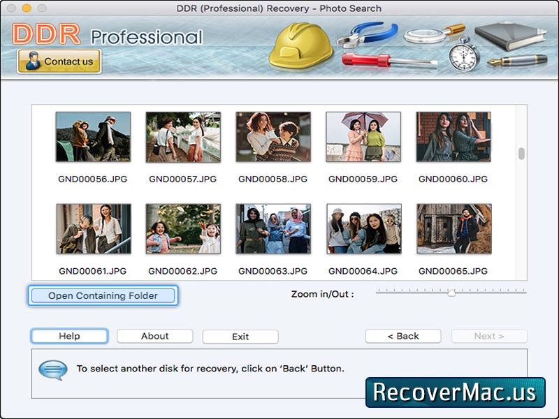 Recover Mac Professional Software 5.8 : Main Window