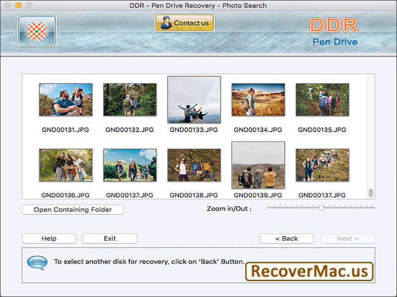 Recover Mac for Mobile Phone 9.7 : Main Window
