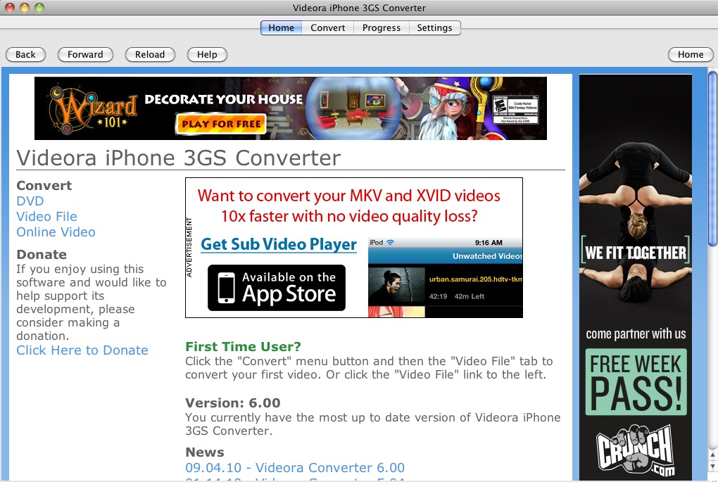 Videora iPhone 3GS Converter 6.0 : Main window