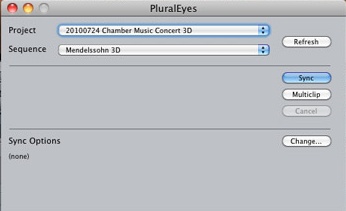 PluralEyes : Main window