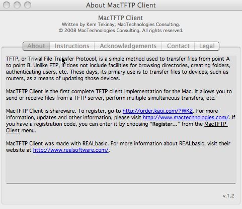 MacTFTP 1.2 : Main Window