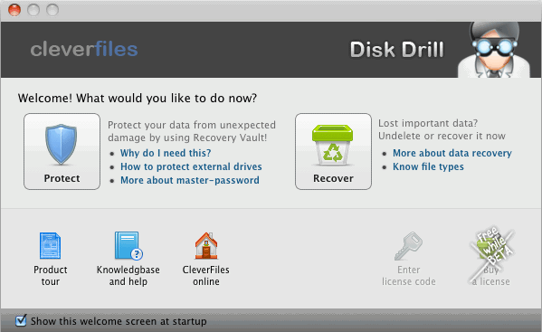 Disk Drill 1.0 : Main Window