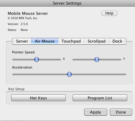 Air Mouse Server 2.5 : Mouse
