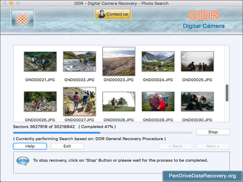 Digital Picture Recovery Software 5.3 : Main Window