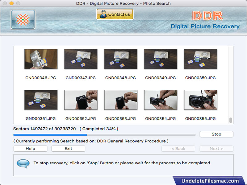 Mac Digital Pictures Recovery 5.9 : Main Window