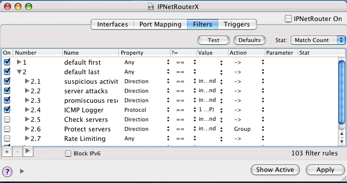 IPNetRouterX 1.4 : User Interface