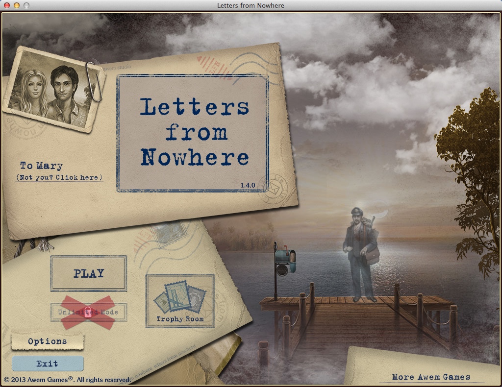 Letters From Nowhere 1.4 : Main Menu