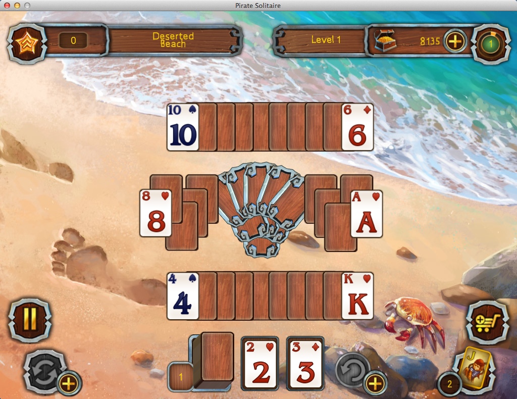 Pirate Solitaire 1.0 : Gameplay Window