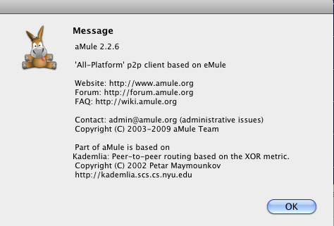 aMule 2.2 : About window