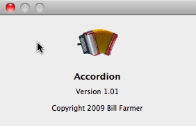 Accordion Demo 1.0 : Main window
