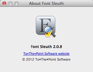 Font Sleuth 2.0 : About