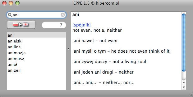EPPE 1.5 : User interface
