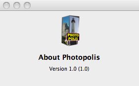 Photopolis 1.0 : Main window