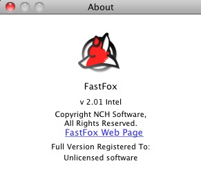 FastFox 2.0 : About window