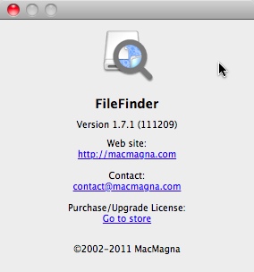 FileFinder 1.7 : About Window