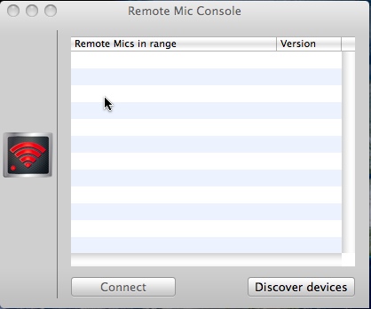 Remote Mic Console 1.3 : Main window