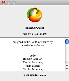 BannerZest 3.1 : About window