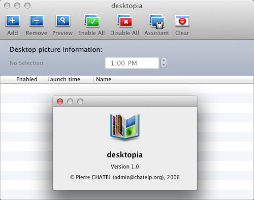 desktopia 1.0 : Main Window