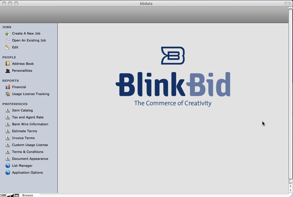Blinkbid 6.0 : Main window