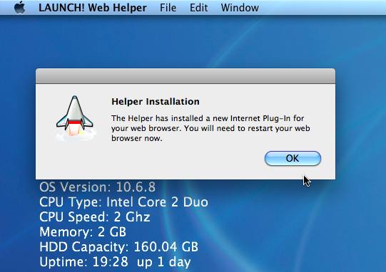 LAUNCH! Web Helper 4.2 : Main window