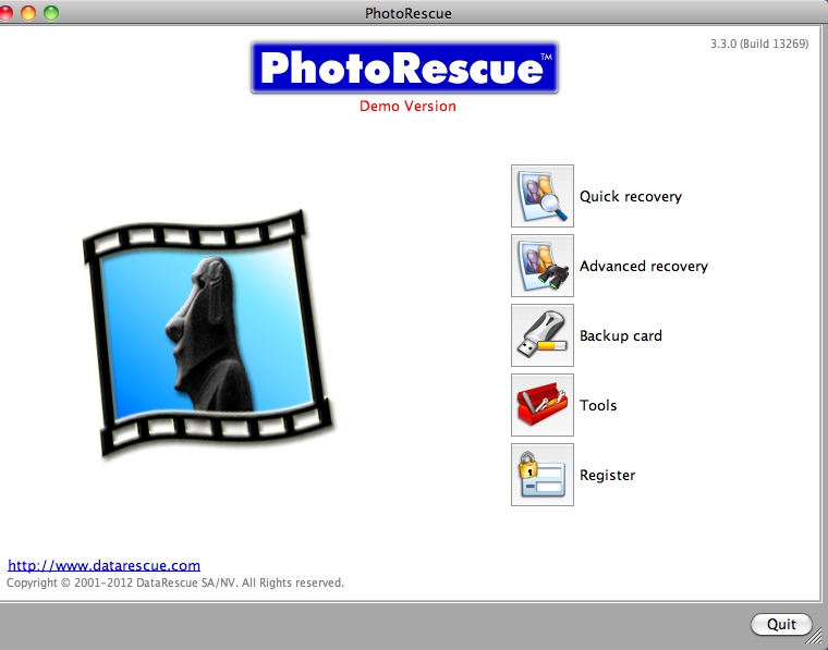PhotoRescue 3.3 : Main window