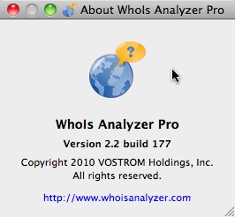 WhoIs Analyzer Pro 2.2 : Main window