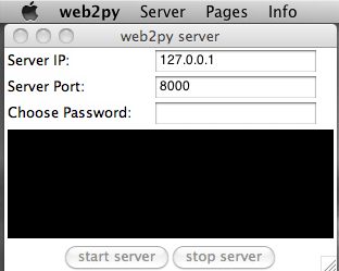 web2py 1.8 : Main window