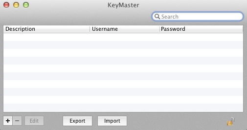 KeyMaster 1.0 : Main window