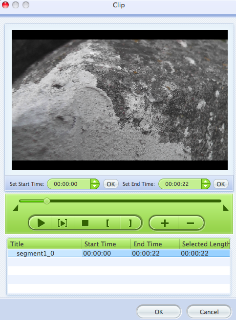 iOrgsoft AVCHD Converter for Mac 4.1 : Clip video