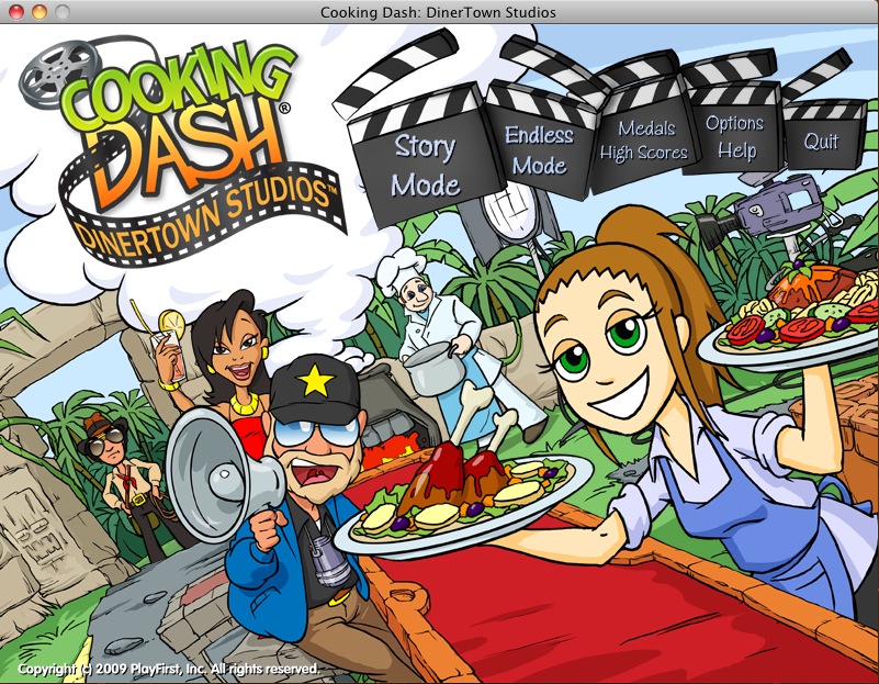Cooking Dash - DinerTown Studios 1.0 : Main menu