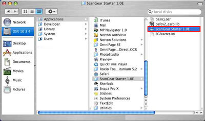 ScanGear Starter 1.0 : Main window
