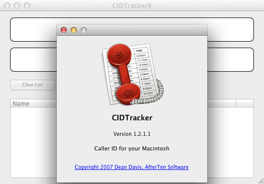 CIDTrackerX 1.2 : Main Window