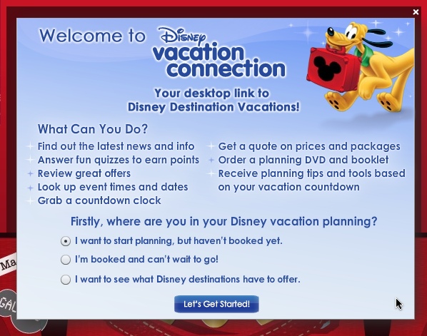 Disney Vacation Connection 1.1 : Main window