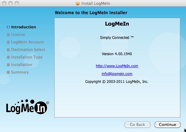 LogMeIn 4.0 : Main window