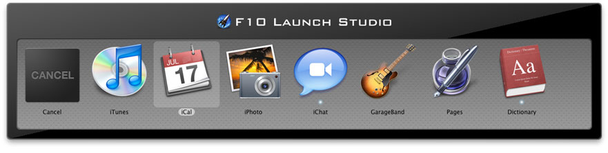 F10 Launch Studio 2.2 : Main interface