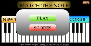 Match The Note 1.1 : Main window\