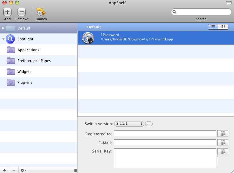 AppShelf : Application list