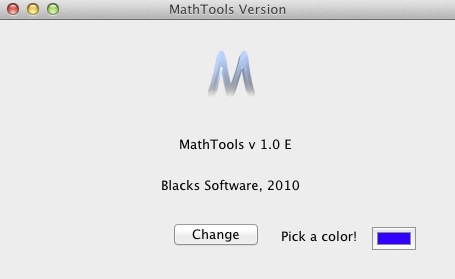 MathTools 1.0 : About window