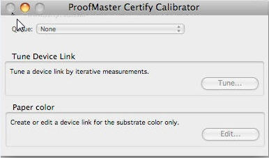 ProofMaster Calibrator 3.1 : Main Window