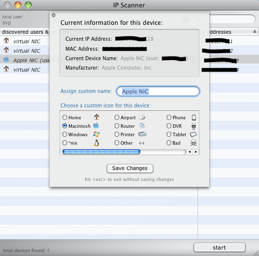 IP Scanner 2.7 beta : Device Info Edit